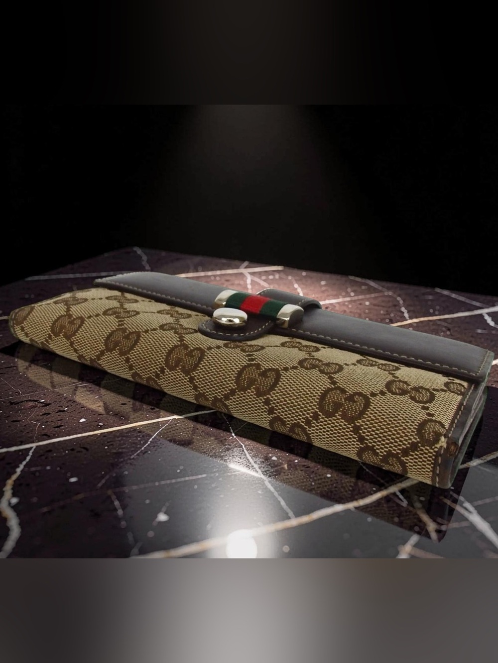 GUCCI Sherry Line Canvas/Leather Continental Wallet πβ€οΈβπ₯ - Picture 11 of 14